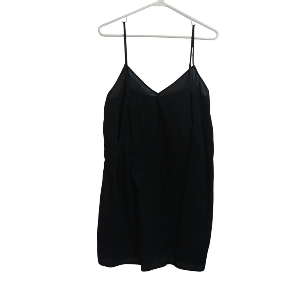 Old Navy Black Gauzy Cotton Sleeveless Dress Lightweight Beach Cover Up Size L